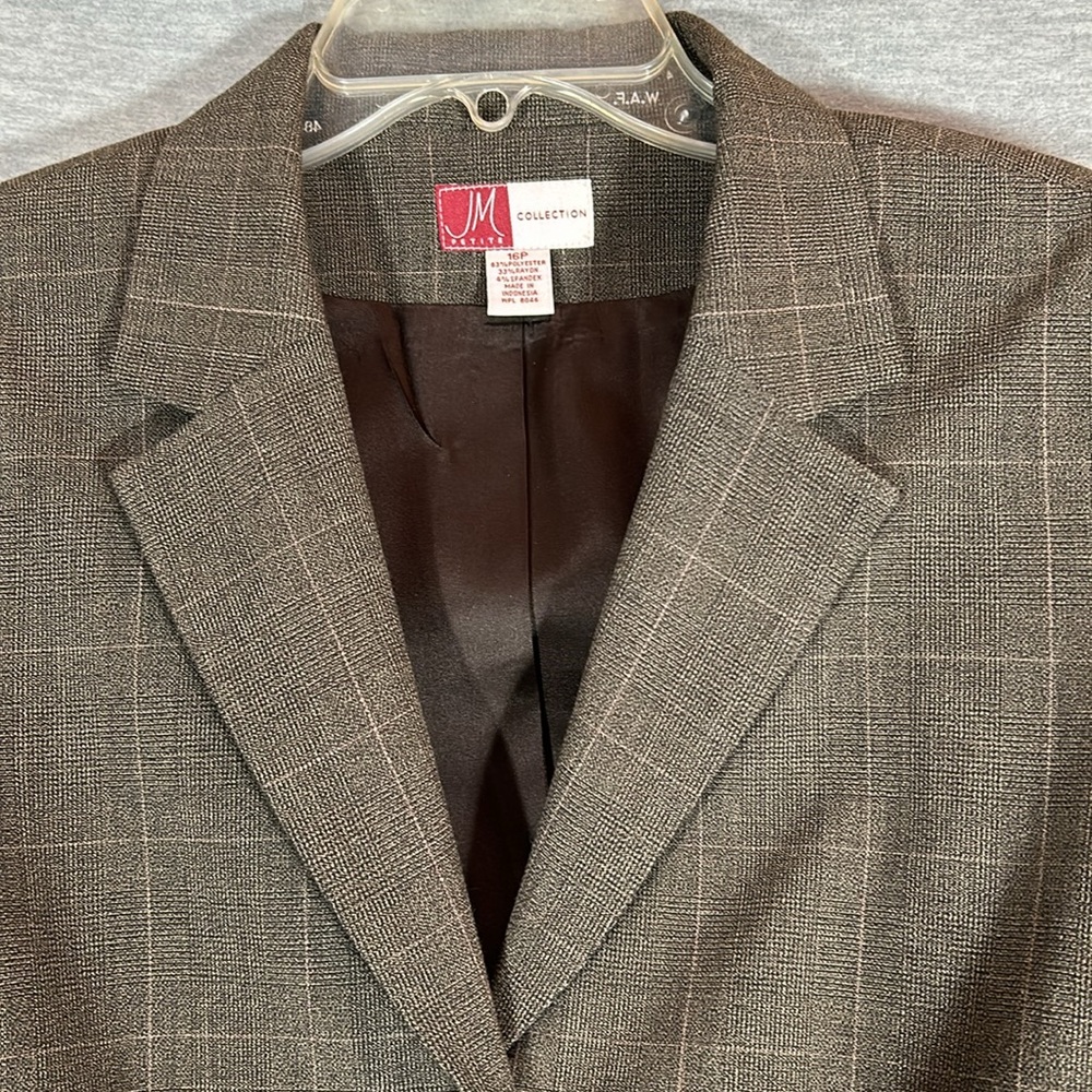 J M Petite Collection NWOT Preppy Career Collegiate Office Church Lined Blazer - Picture 3 of 14